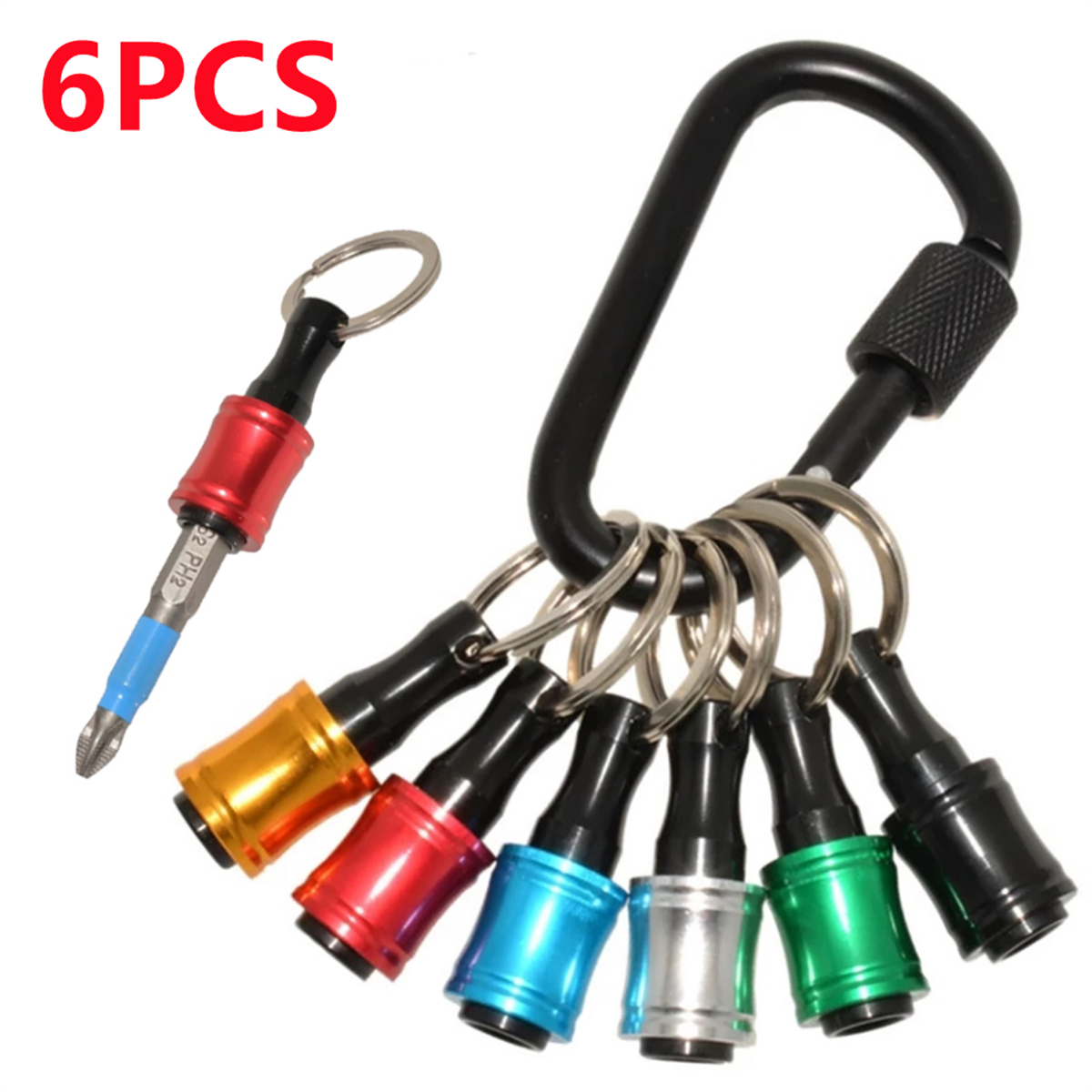 Power Key Tools - 6pcs color key chain quick-change extension