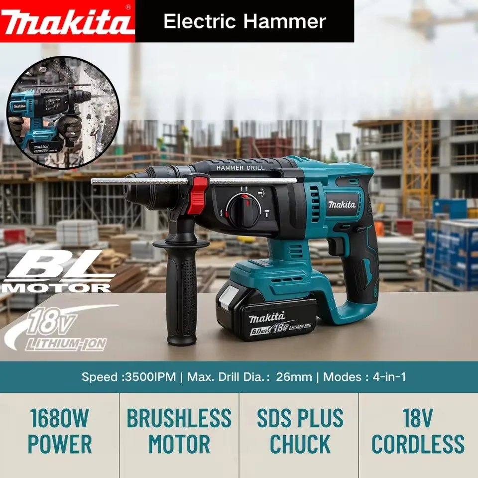 Power Tools On Sale - Makita 26MM Brushless Electric Hammer Drill
