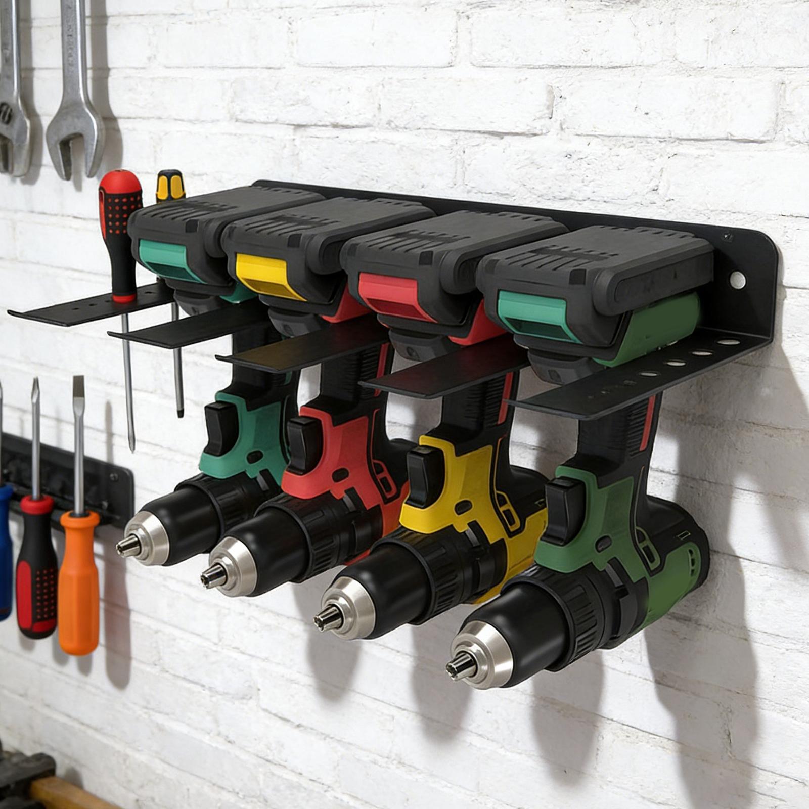 Power Tools Rack - Electric Drill Holder with Screwdriver Holder