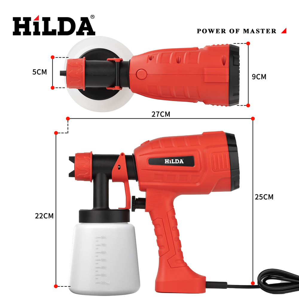 HILDA 800ML Electric Spray Gun - огляд і ціна Power Tools Pink
