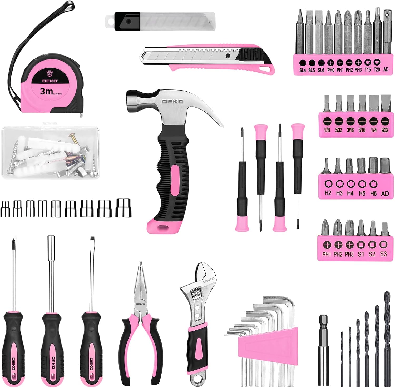 126 Pcs Pink Cordless Drill Se - огляд і ціна Power Tools Pink