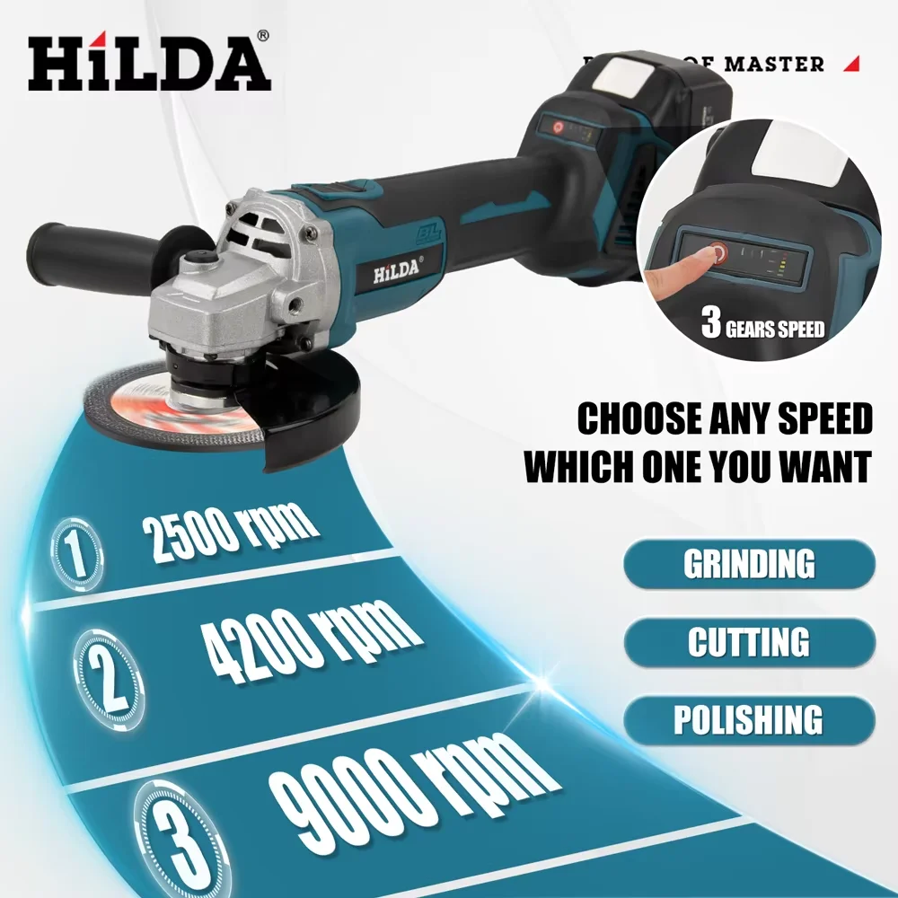 HILDA 21V Brushless Angle Grin - огляд і ціна Power Tools Pink