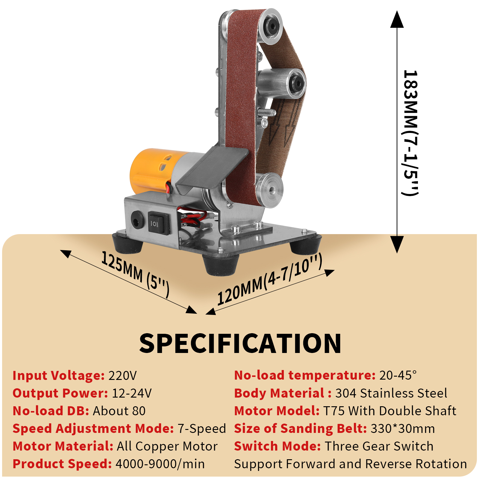 Mini Speed Regulating Electric - огляд і ціна Belt Sander Portable