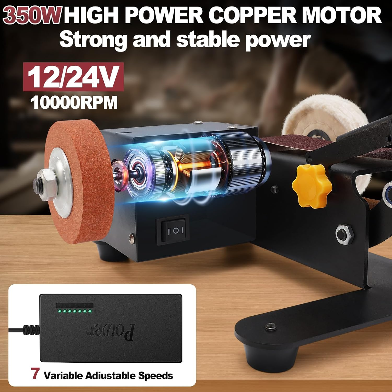 Stand Belt Sander, 350W Statio - огляд і ціна Belt Sander Portable