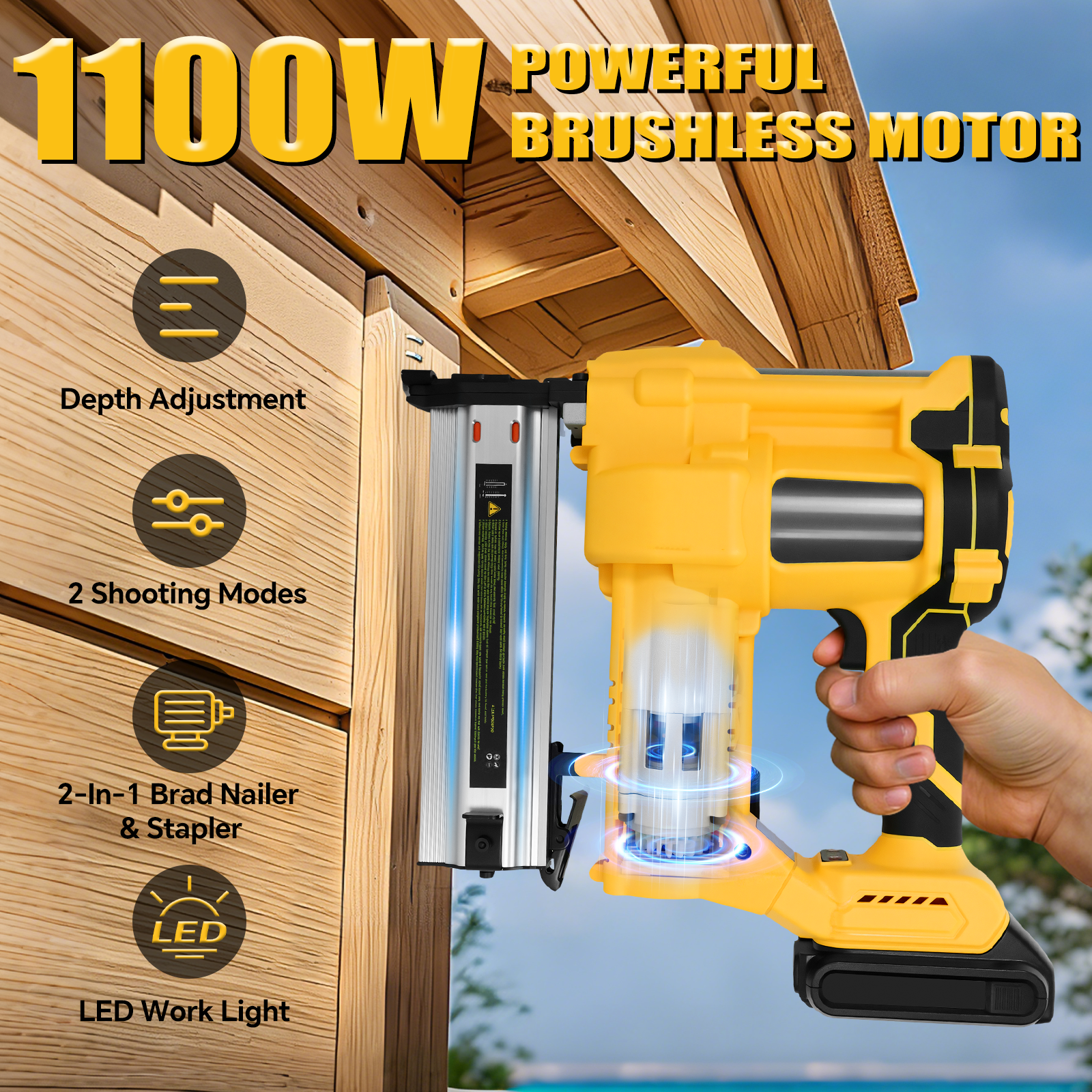 Brushless Brad Nailer 0-50mm 2 - огляд і ціна Nail Gun Brad
