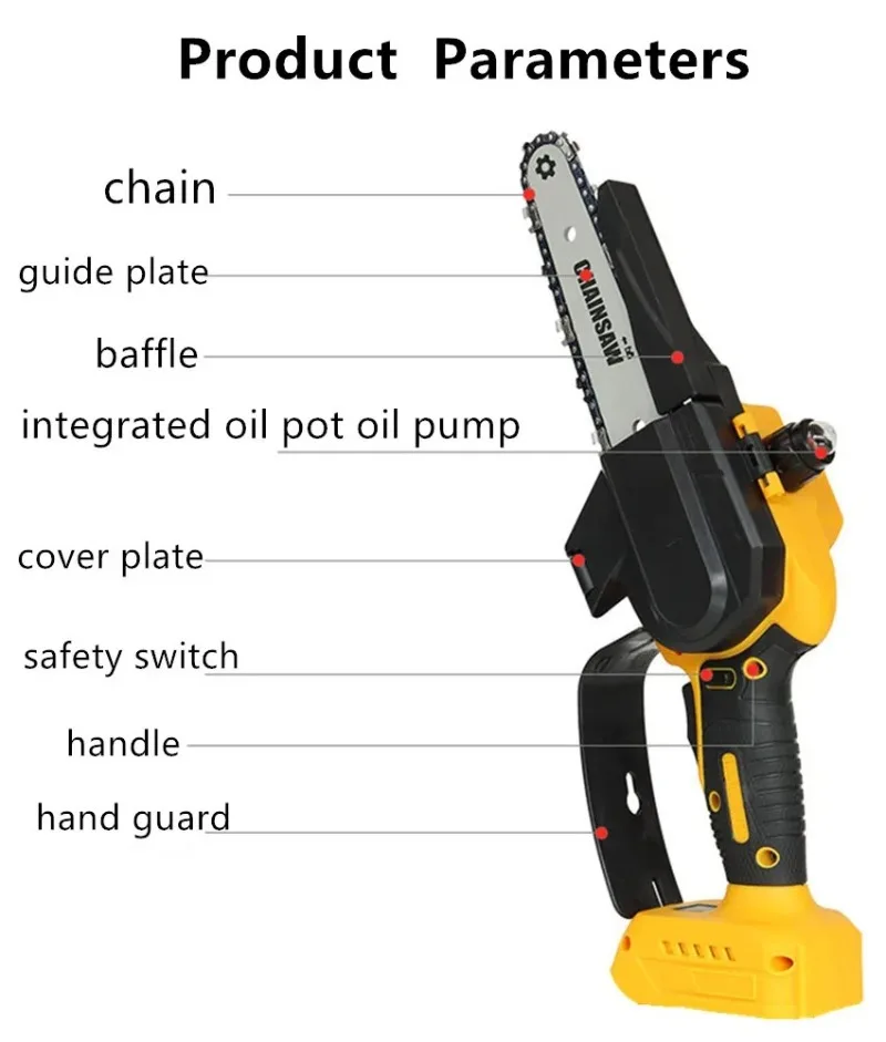 6/8 Inch Brushless Chainsaw fo - огляд і ціна Power Tools Pink