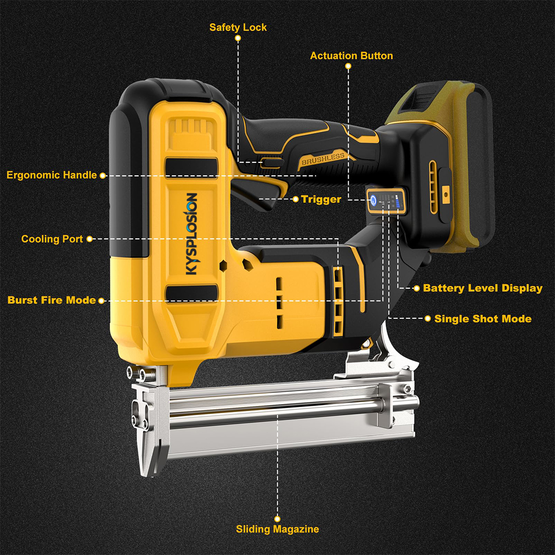 Brushless Nail Gun F30G Tacker - огляд і ціна Nail Gun Brad