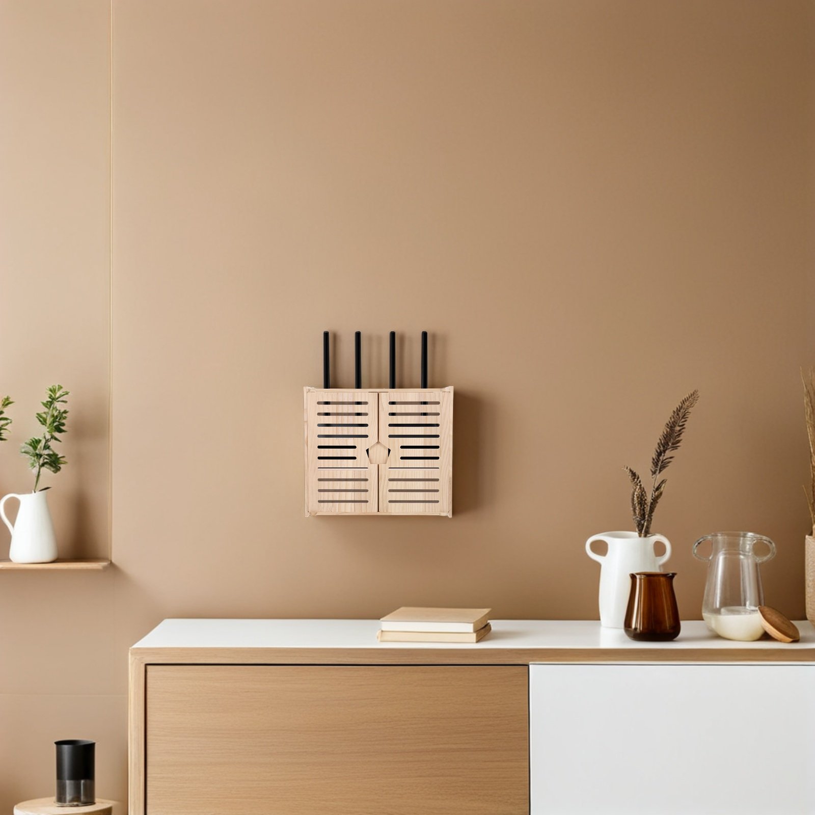 Wooden WiFi Router Storage Box - огляд і ціна Power Tools Rack