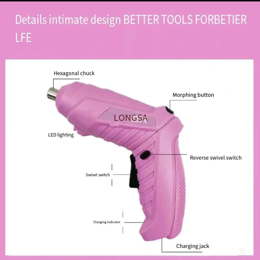 New Full Pink Electric Screwdr - огляд і ціна Power Tools Pink