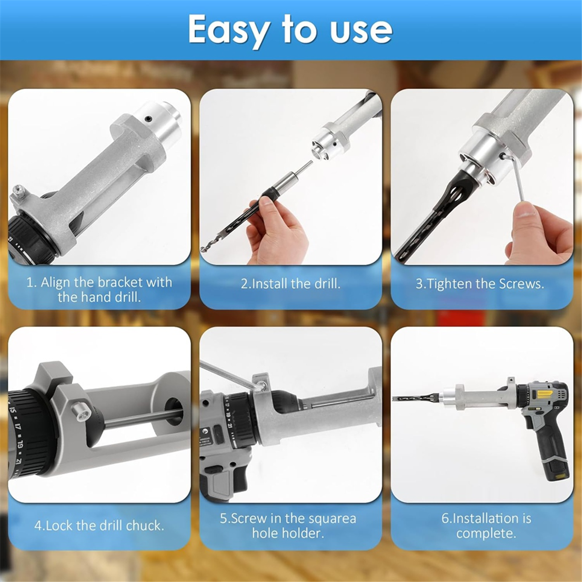 ABNJ Square Hole Drill Bit Ada - огляд і ціна Power Tools For Woodworking