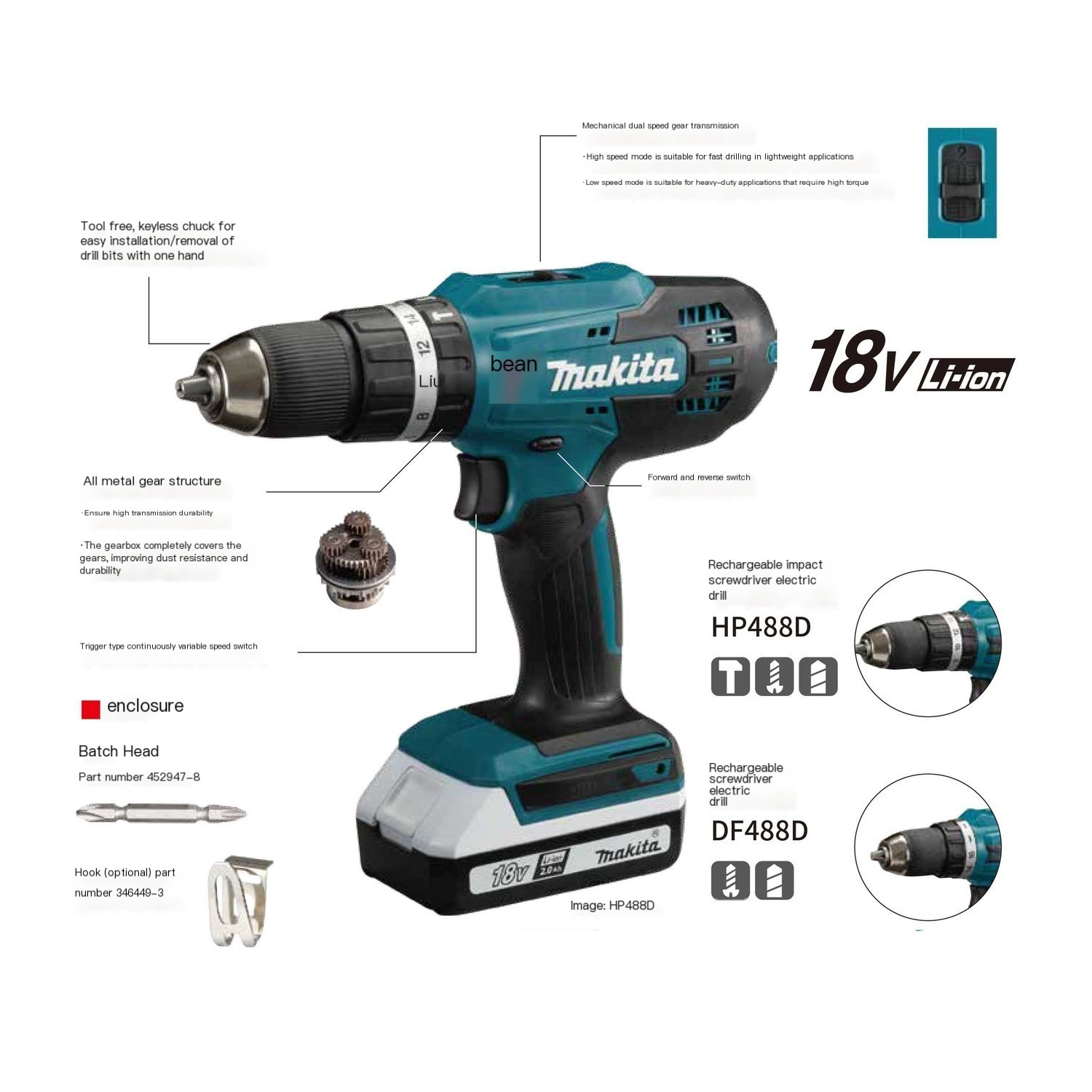 DF488 High Performance 18v Ham - огляд і ціна Power Tools Quotes