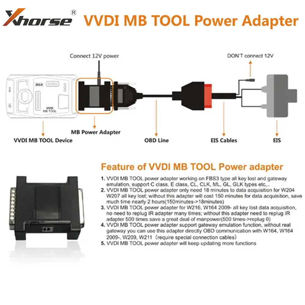 Xhorse VVDI MB BGA Tool Power  - огляд і ціна Power Key Tools